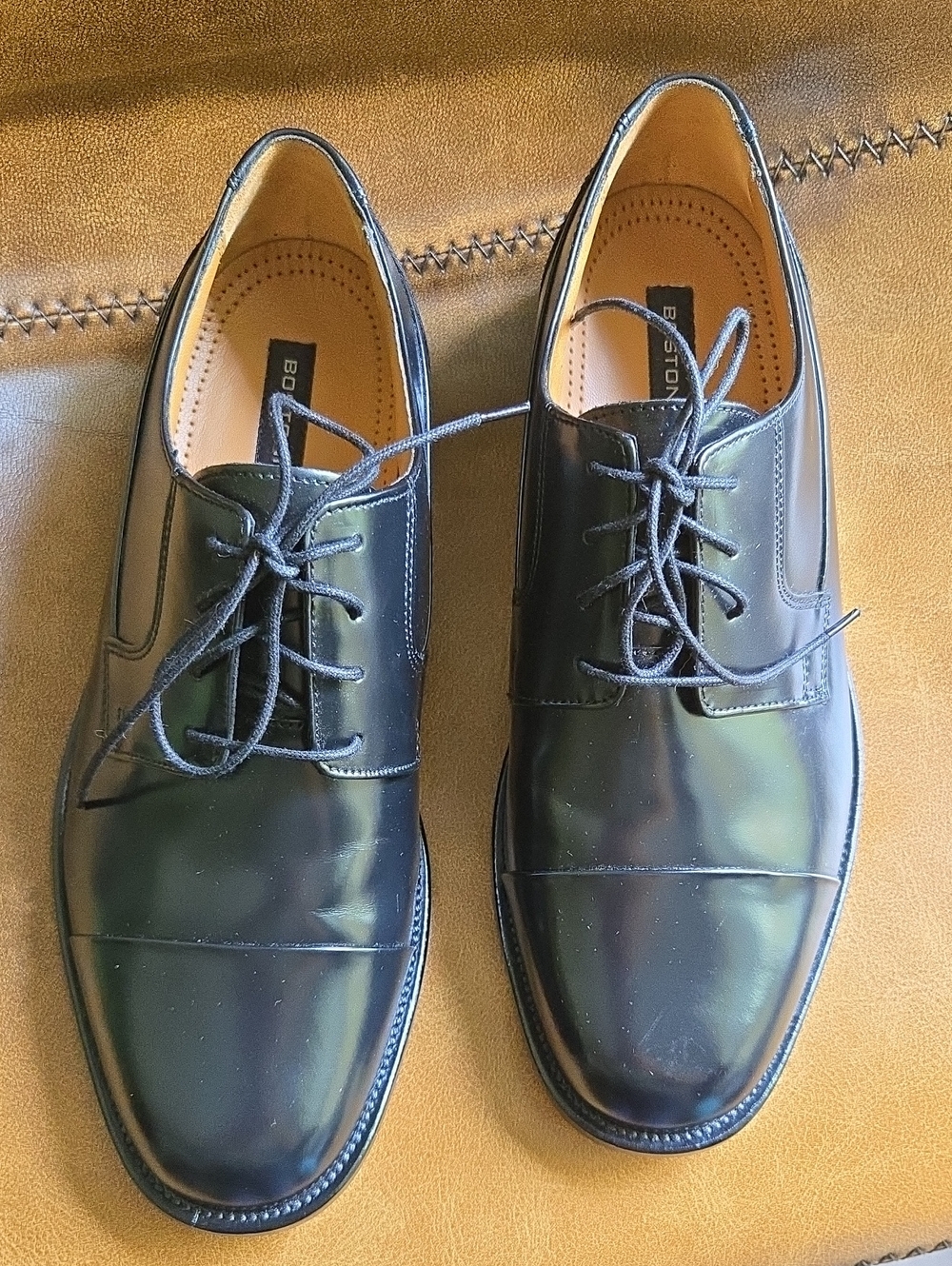 Bostonian Men’s Black Cap-Toe Derby Dress Shoes Men's Size 9 W